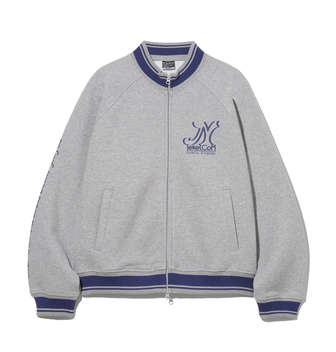 테켓 트랙집업 스웻셔츠 멜란지그레이 M 상품이미지1