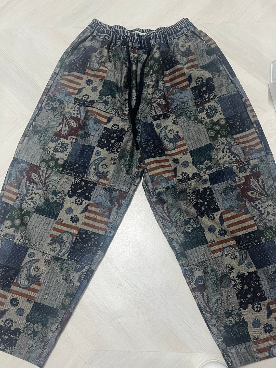 패치워크 패턴 팬츠 상품이미지1