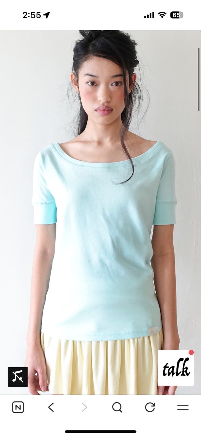 샵페어리 리브 하프탑 민트 rib half top 상품이미지1
