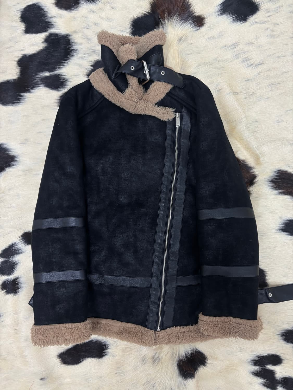 Black Washed Fur Trimming Buckle Mustang 상품이미지6