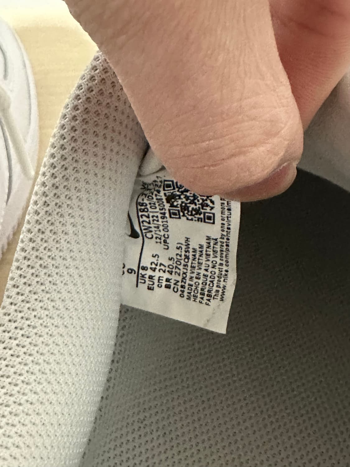 (새상품)에어포스1 화이트 270 상품이미지4