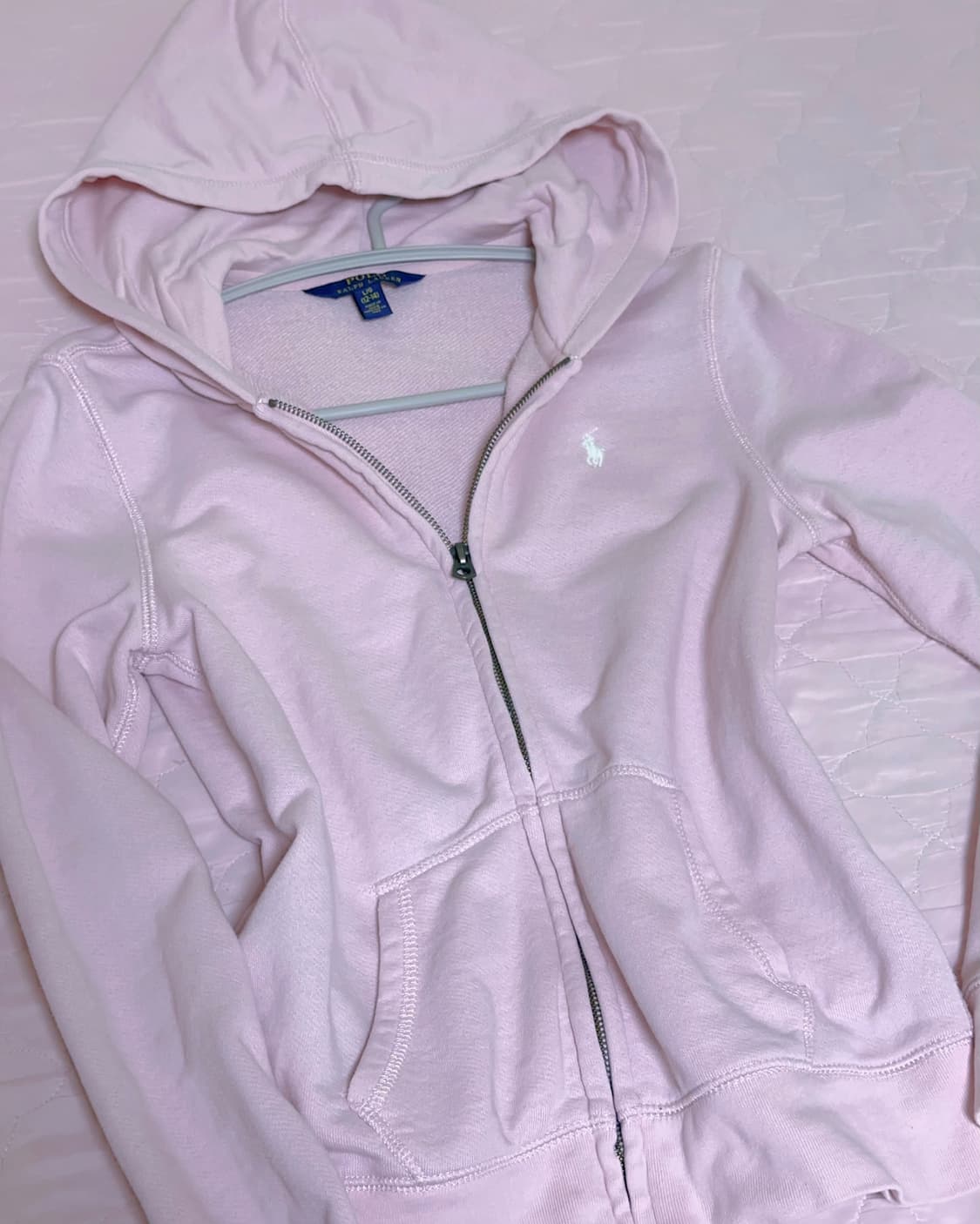 대대장 폴로 연핑크 딱붙핏 슬림핏 후드집업 솜빈티지 이코빈티지 상품이미지1