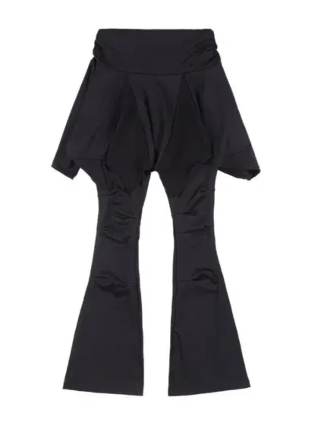 팬시클럽 언발란스 스커트 레이어드 핀턱 팬츠 블랙 상품이미지1