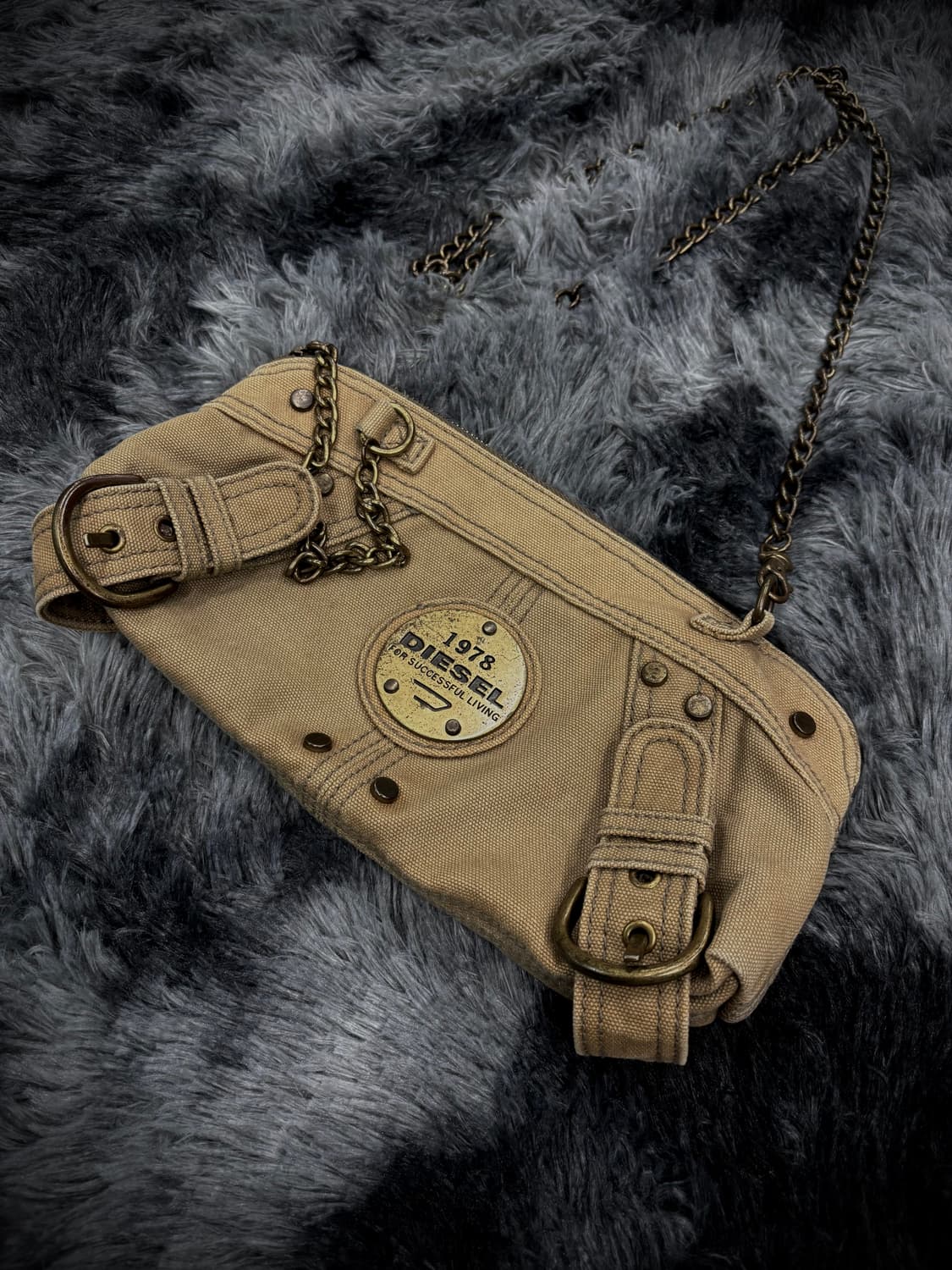 Diesel 아카이브 베이지 금장 크로스백 상품이미지3