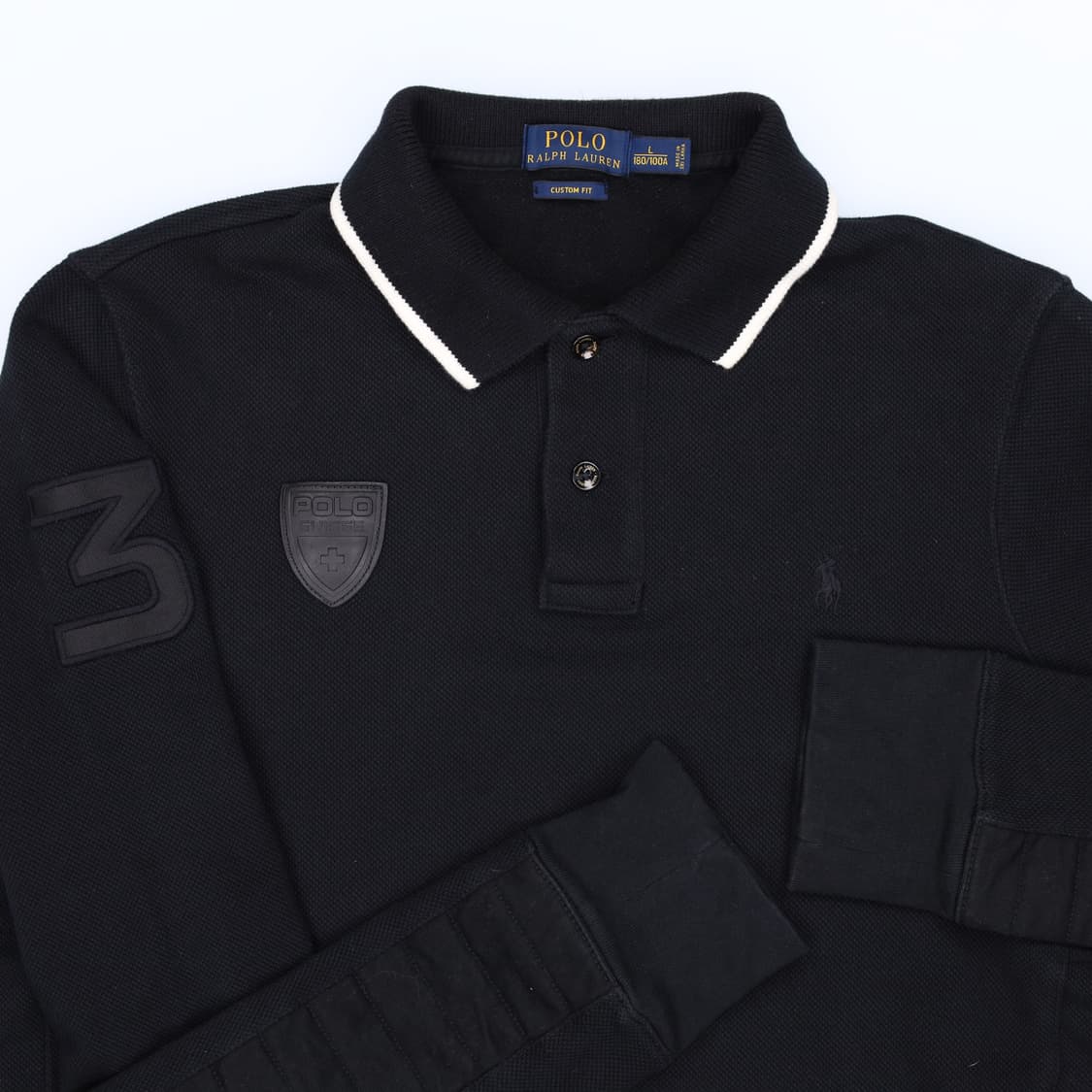 [L] 신형 폴로 랄프로렌 커스텀핏 가죽패치 긴팔 카라티 N7066 상품이미지3