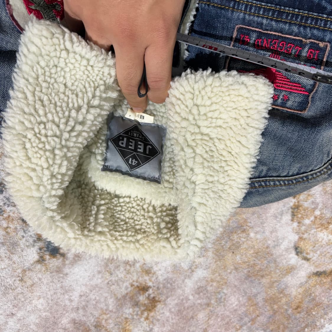 jeep 지프 자수패치 양털 데님 자켓 상품이미지3