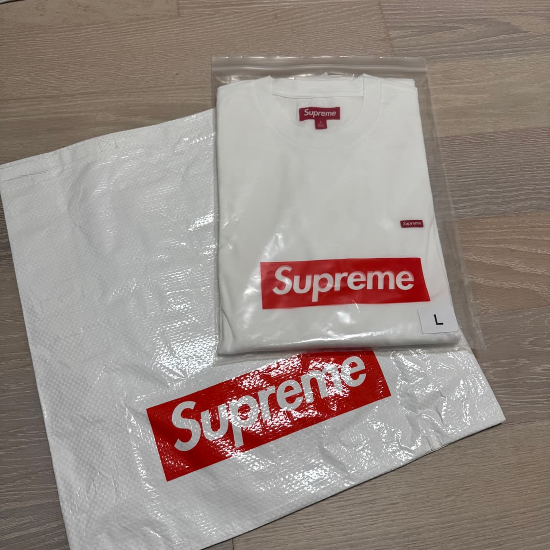 슈프림 26ss 스몰박스로고 롱슬리브 블랙 화이트 라지 상품이미지2