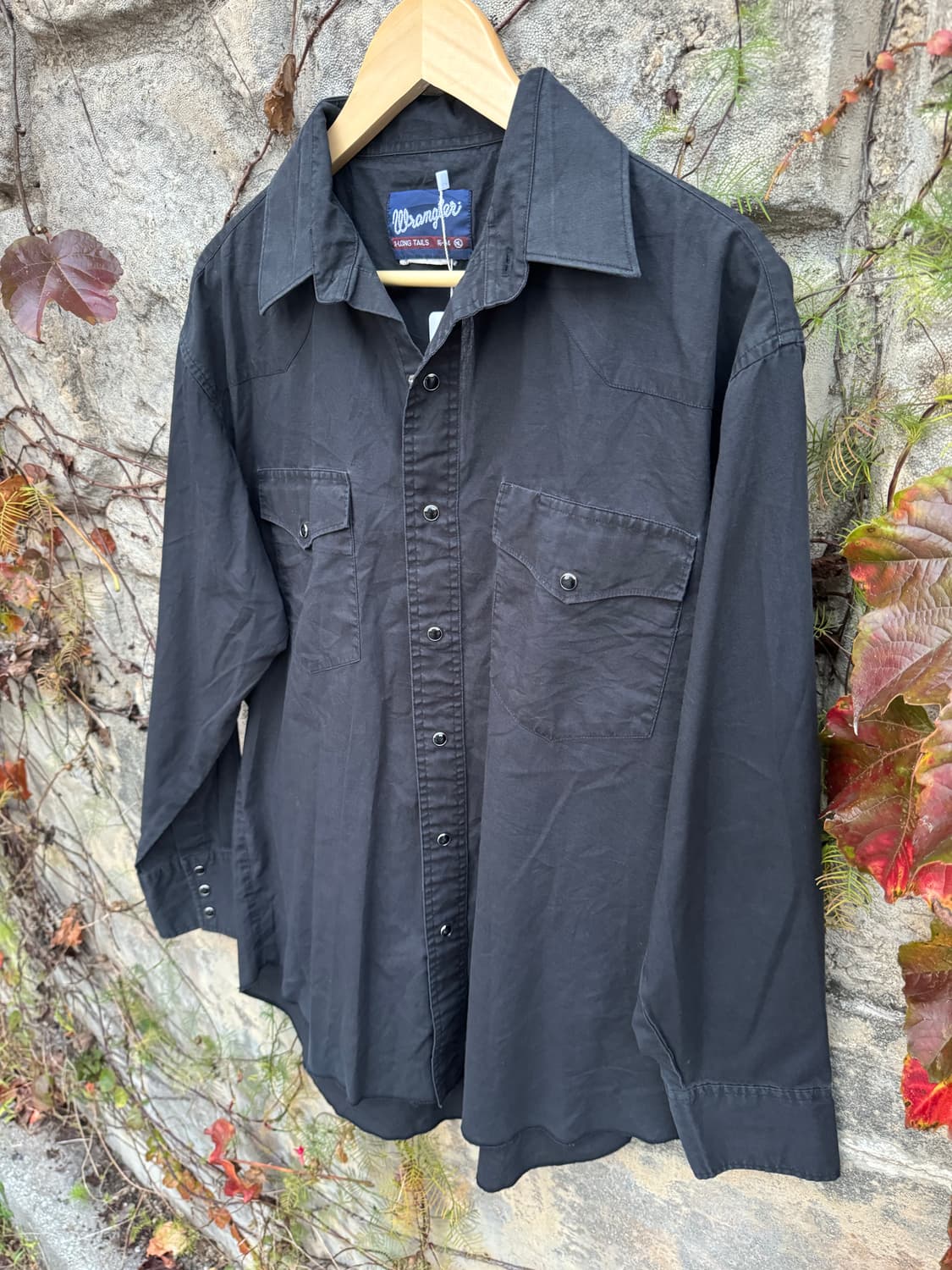 랭글러 빈티지 블랙 웨스턴 셔츠 105 상품이미지3