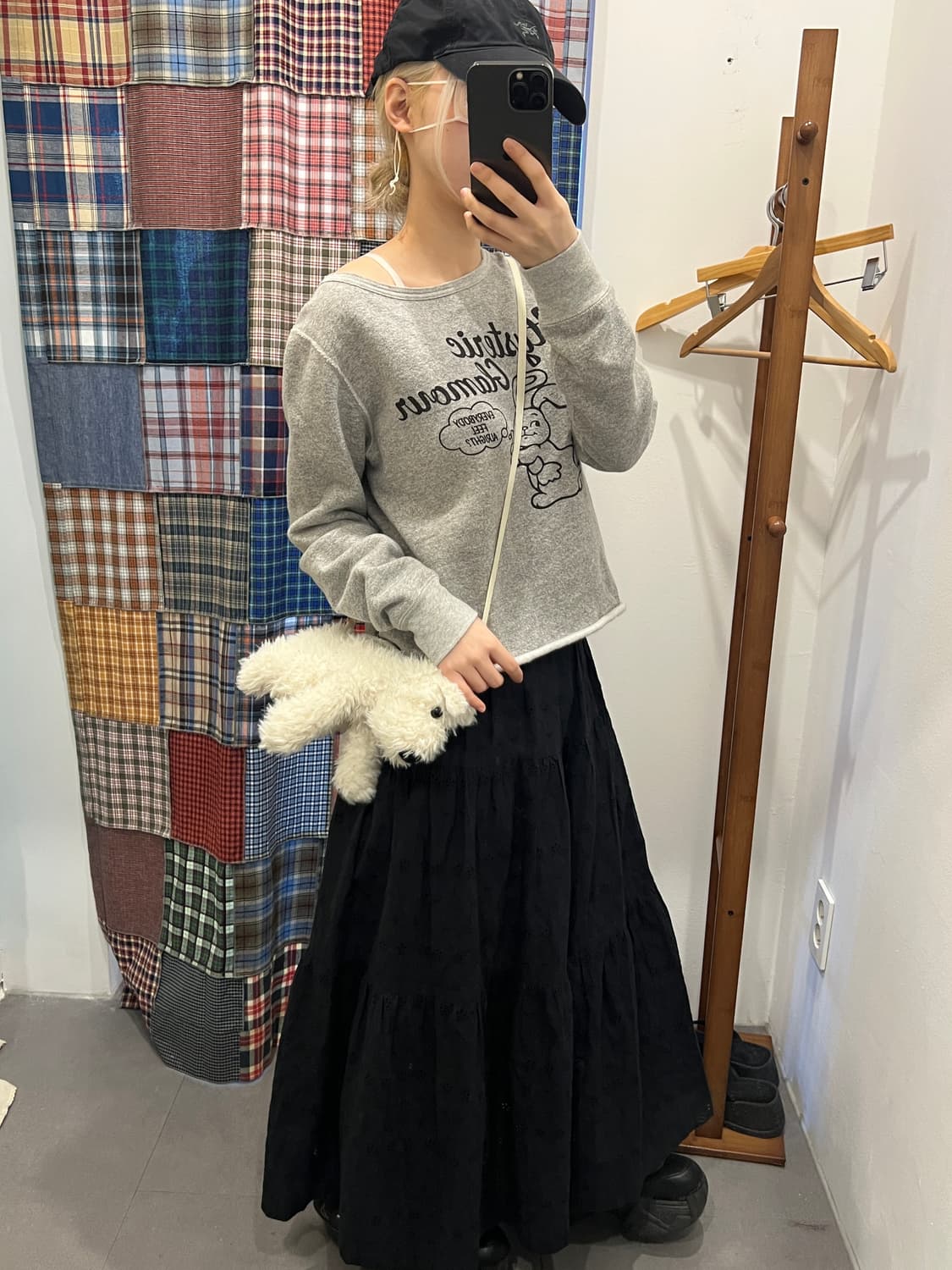 히스테릭글래머 버니 그레이 크롭 맨투맨 상품이미지4