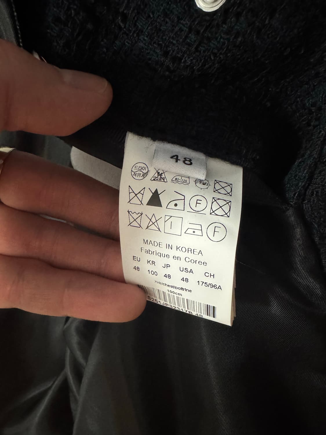 솔리드옴므 25ss 트위드자켓 48 상품이미지4