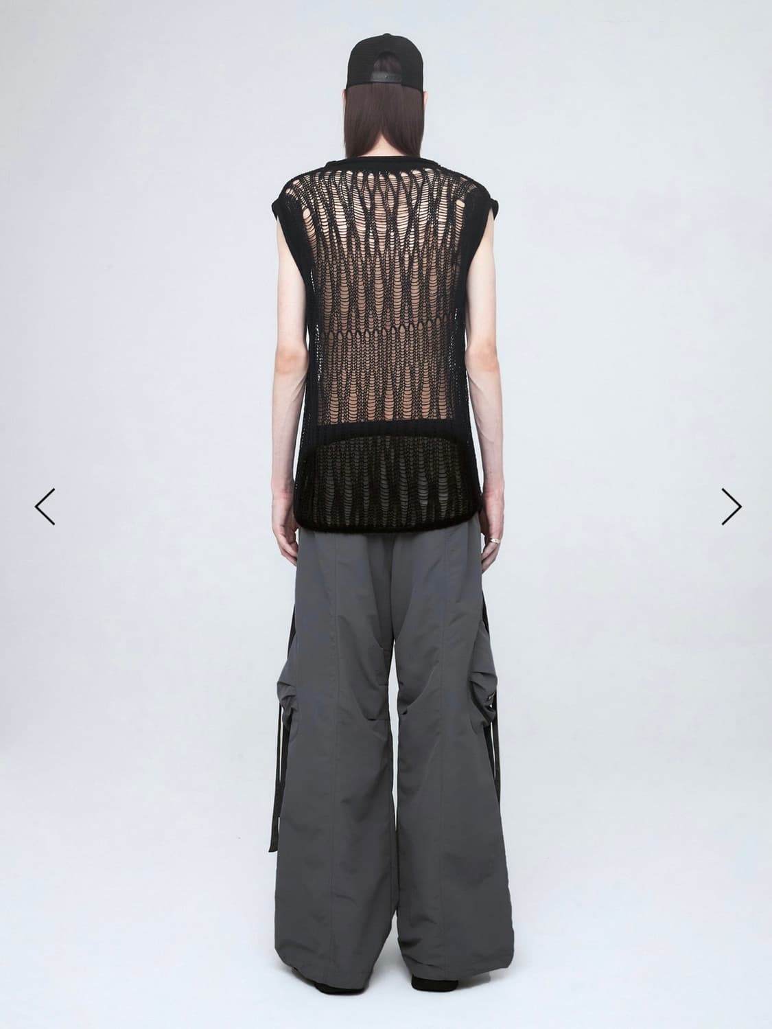 나체 SPARSE KNIT VEST 블랙 상품이미지2