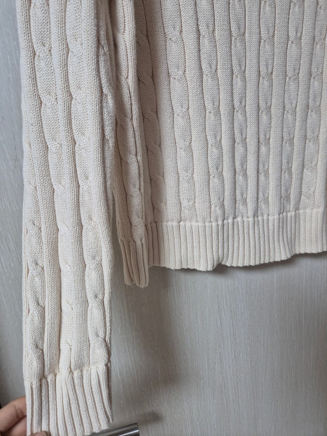 (정품) 폴로 랄프로렌 케이블 니트 아이보리 라지 신형 상품이미지6