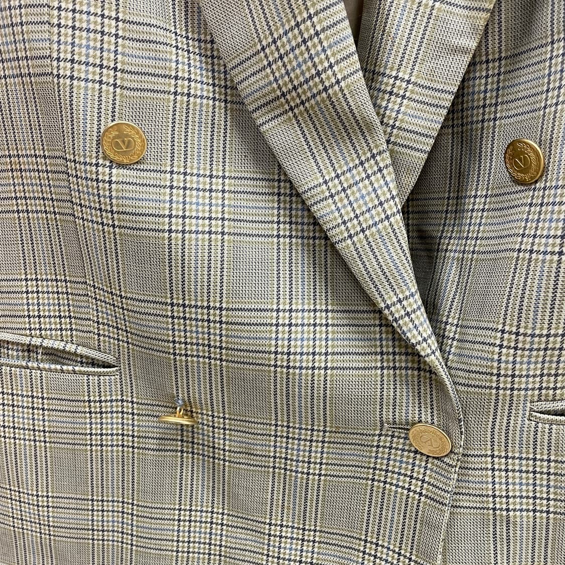 발렌티노 체크 더블 블레이저 자켓 상품이미지4