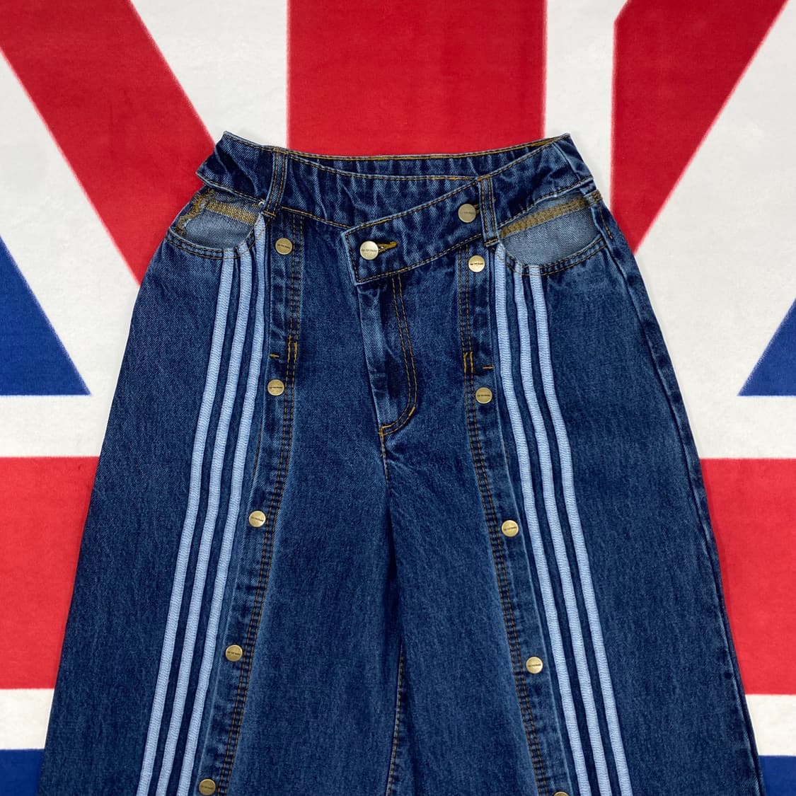 아디다스 x아이비파크 와이드데님 스냅팬츠 여성M 상품이미지2