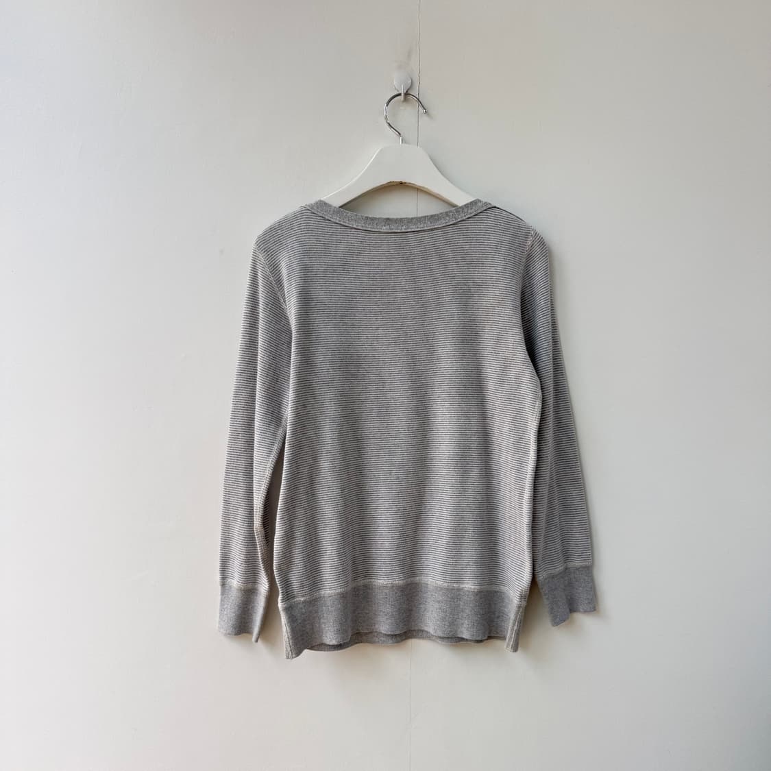 오르치발 스트라이프 보트넥 코튼 긴팔티셔츠 상품이미지2