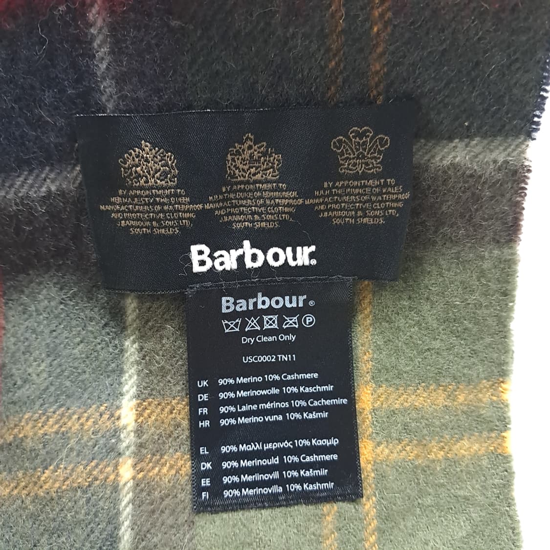 MX393 바버 3-워런트 메리노 & 캐시미어 블렌드 클래식 타탄 체크 상품이미지4