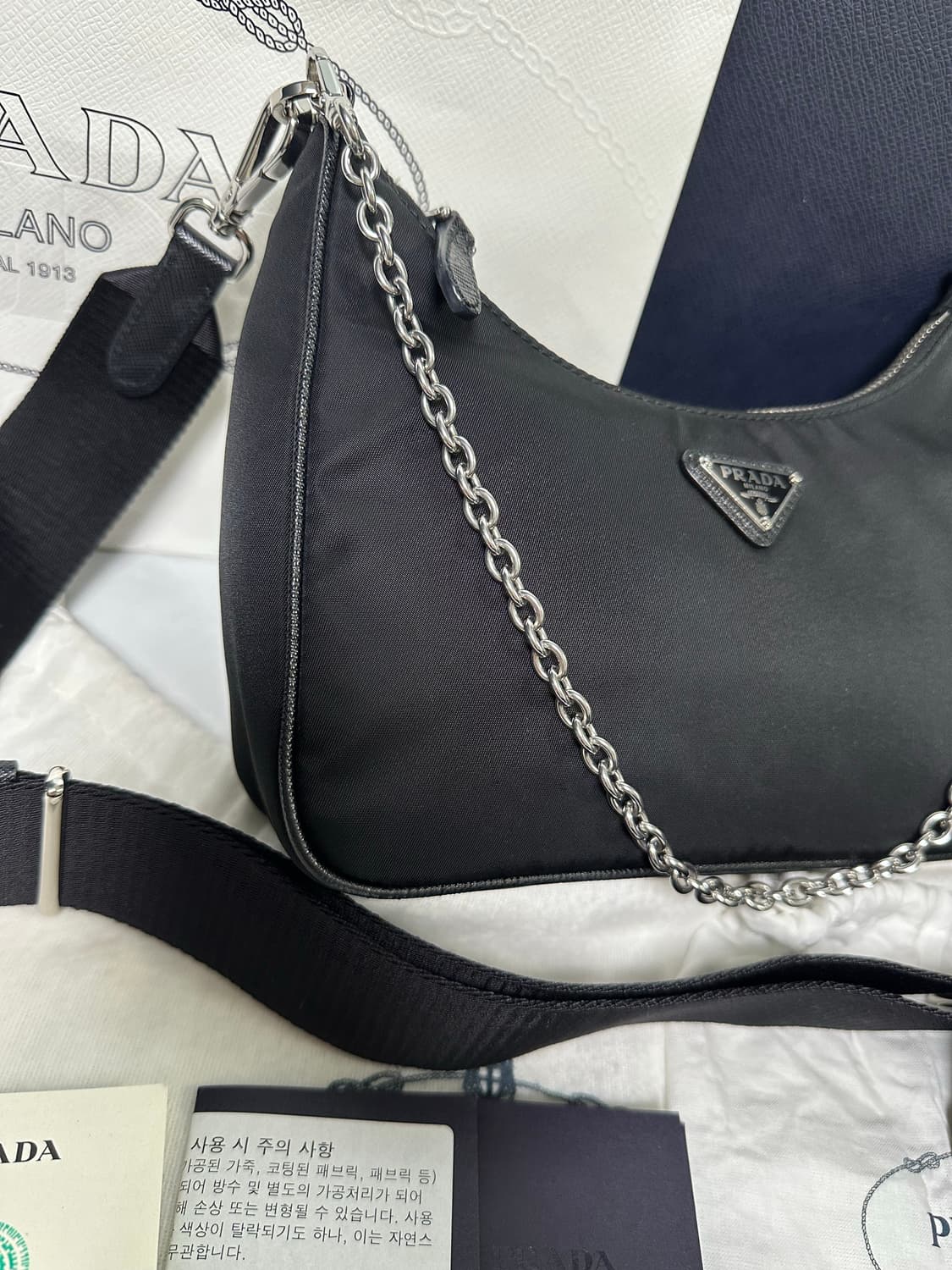 [SA급 정품] 프라다 리나일론 체인 호보백 상품이미지5
