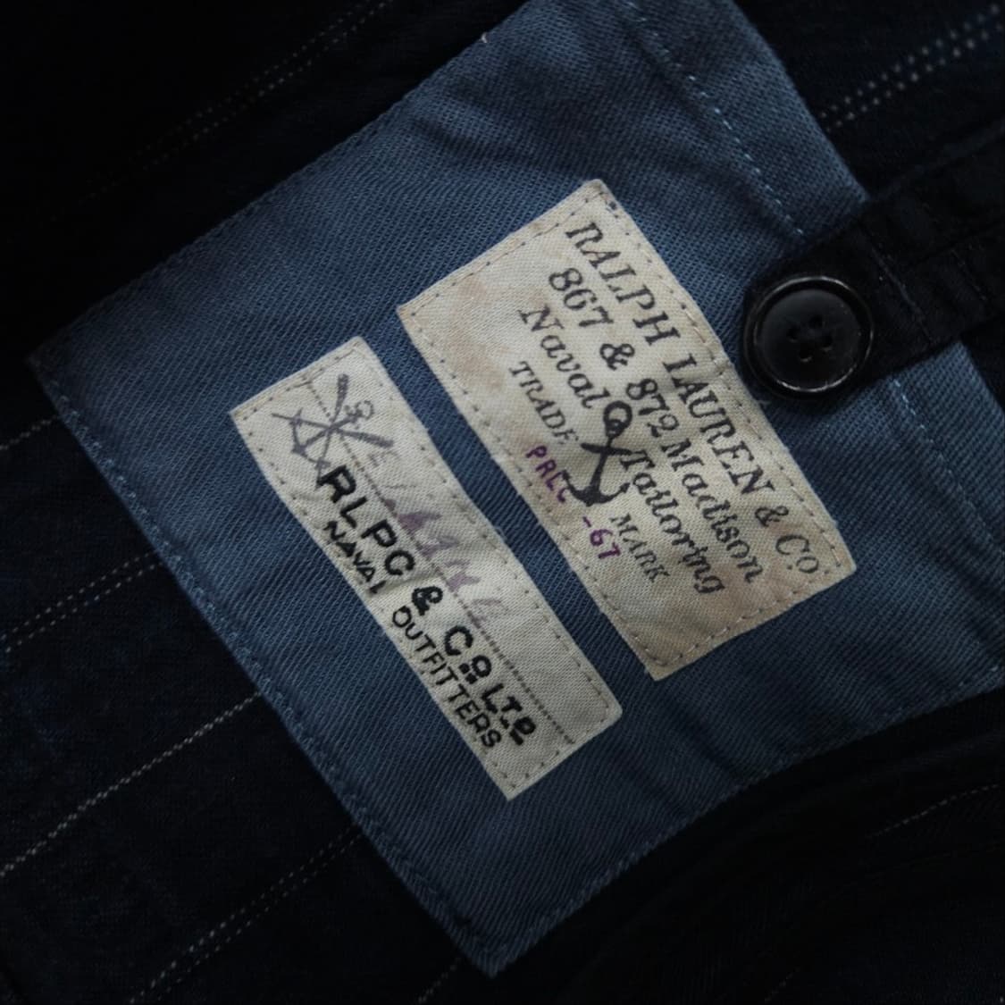 빈티지 더블 금장 블레이저 자켓 M 네이비 상품이미지7