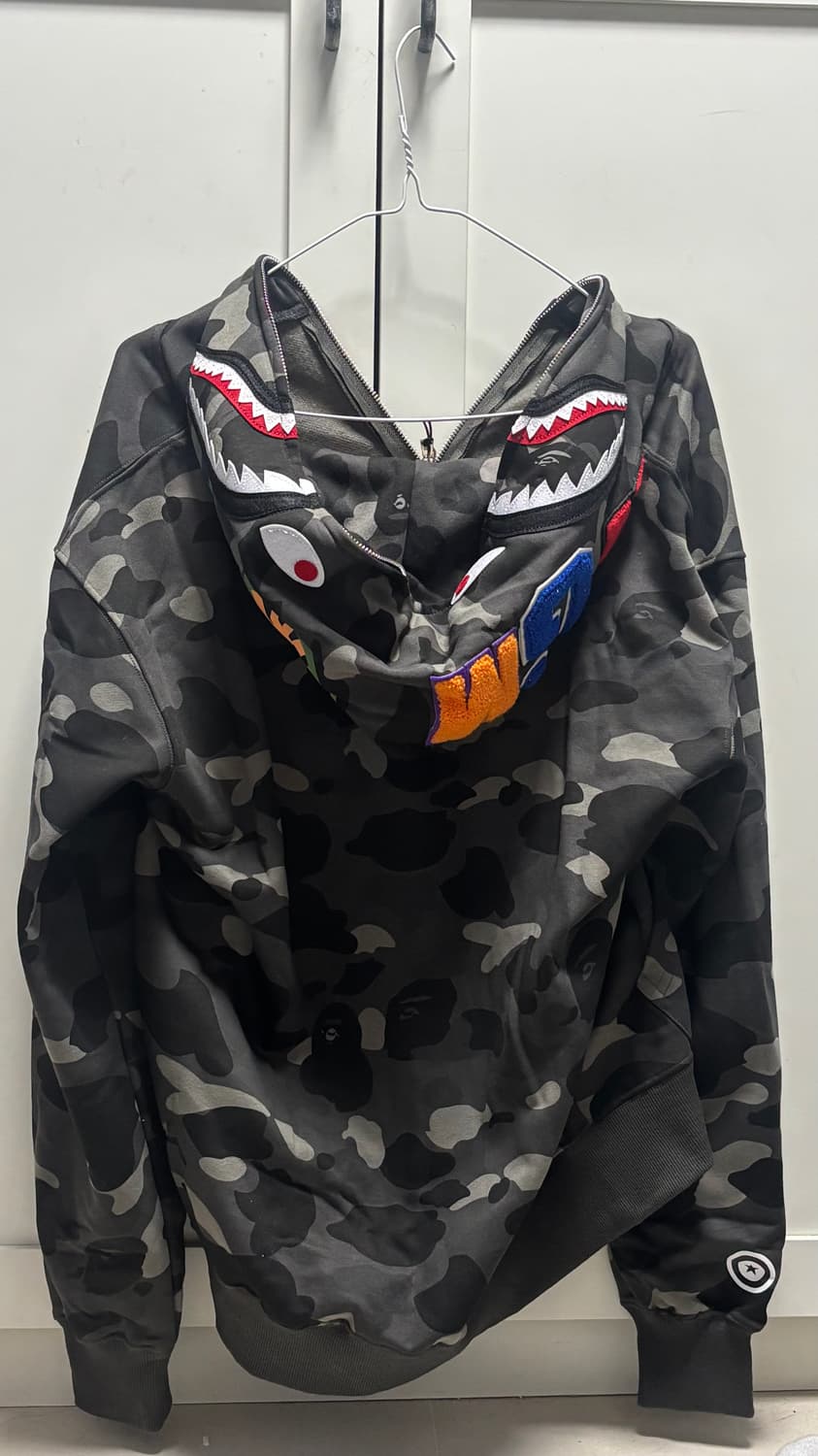 베이프 샤크 후드집업 흑계 블랙 L 상품이미지2