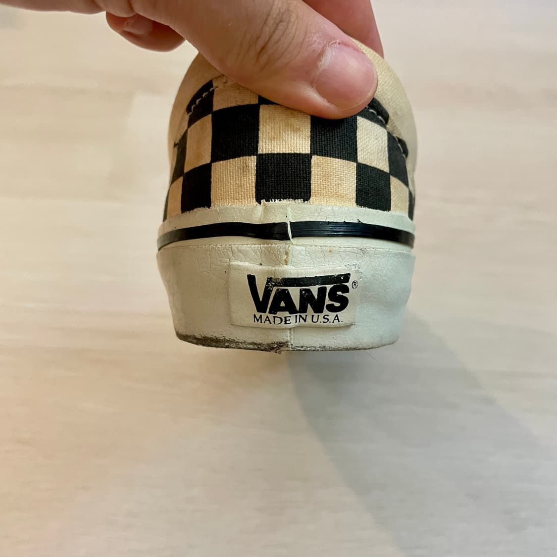 90s Vans 반스 체커보드 슬립온 데드스탁 상품이미지6