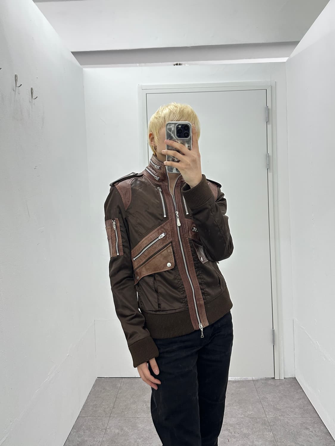 Luv Maison Kangaroo Leather Hybrid Jacke 상품이미지7