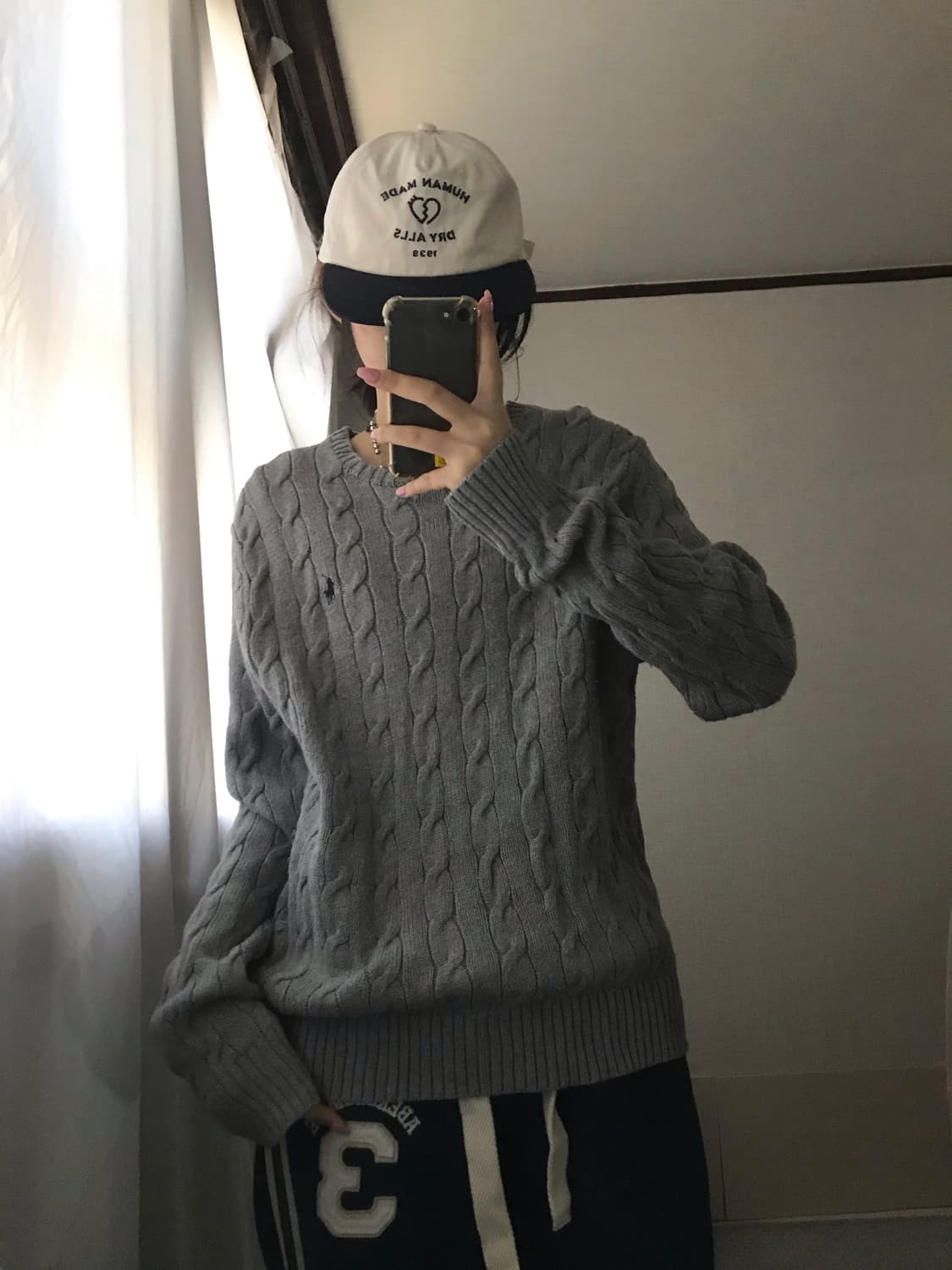 폴로 그레이 케이블 니트 상품이미지4