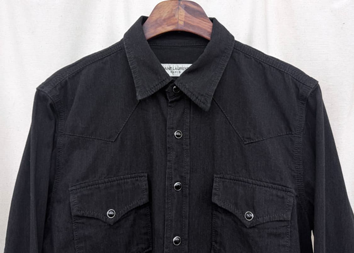 생로랑 블랙 데님 웨스턴 셔츠 상품이미지2