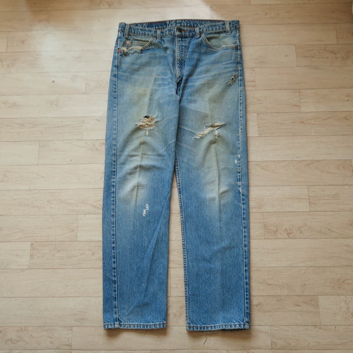 빈티지 리바이스 505 오렌지 블랭크 탭 상품이미지2