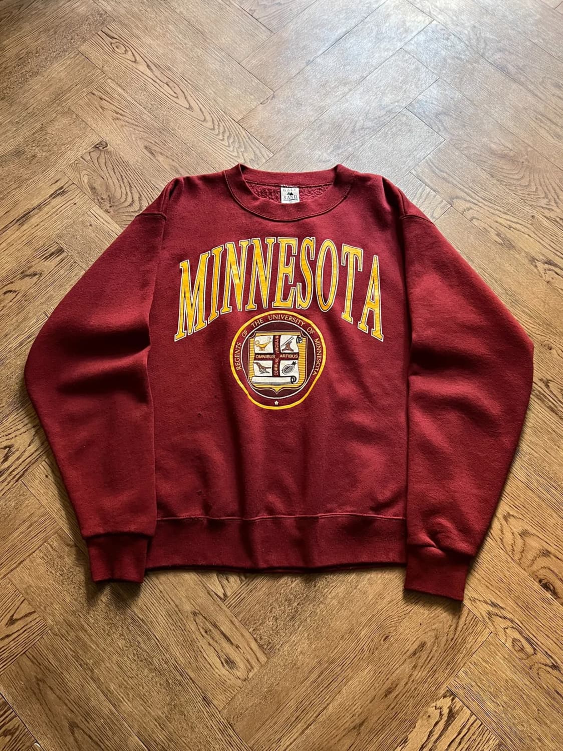 [L]90's Made in USA 미네소타 유니버시티 버건디 스웻셔츠 상품이미지1