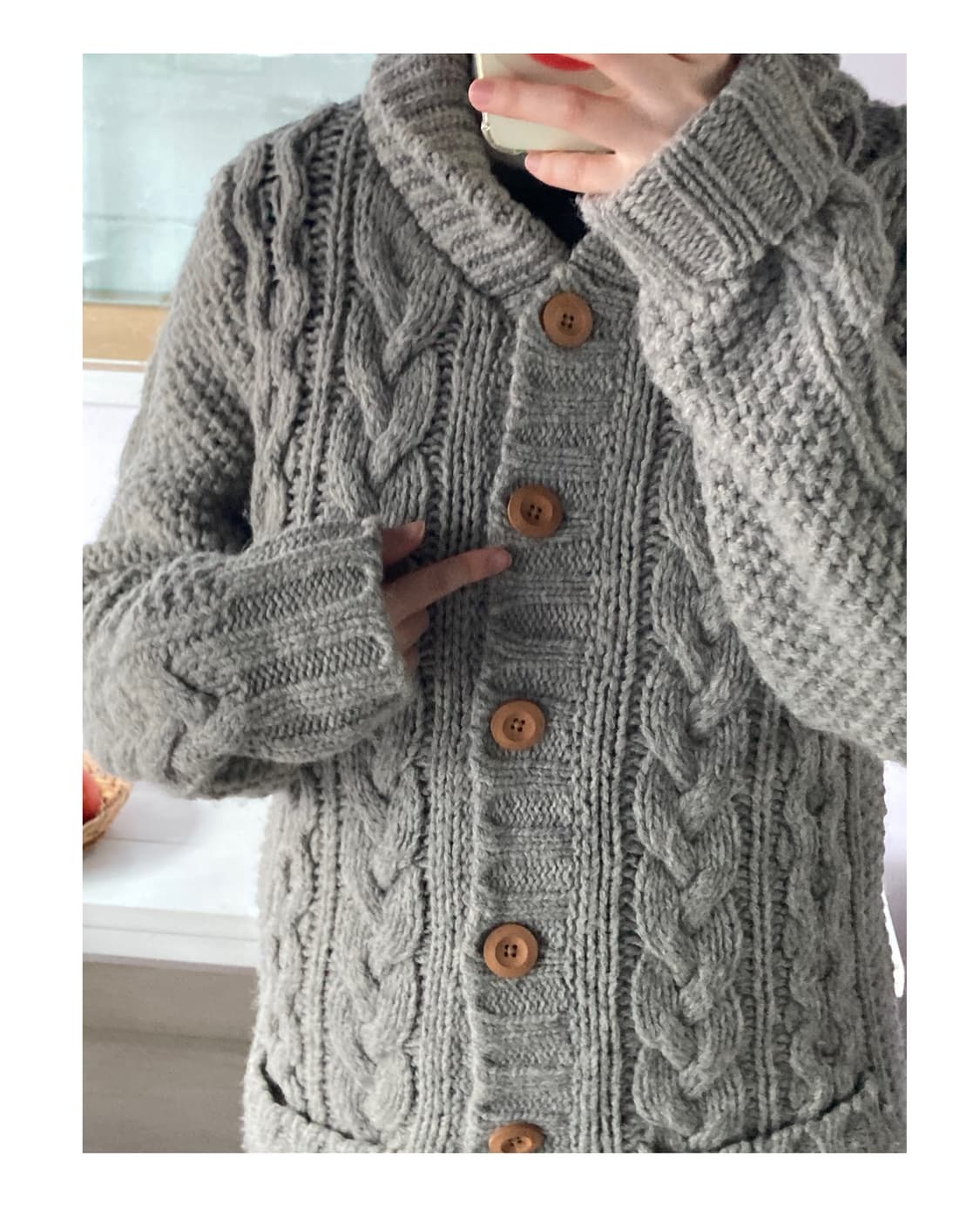 어반리서치 헤비울 꽈배기 가디건 상품이미지2