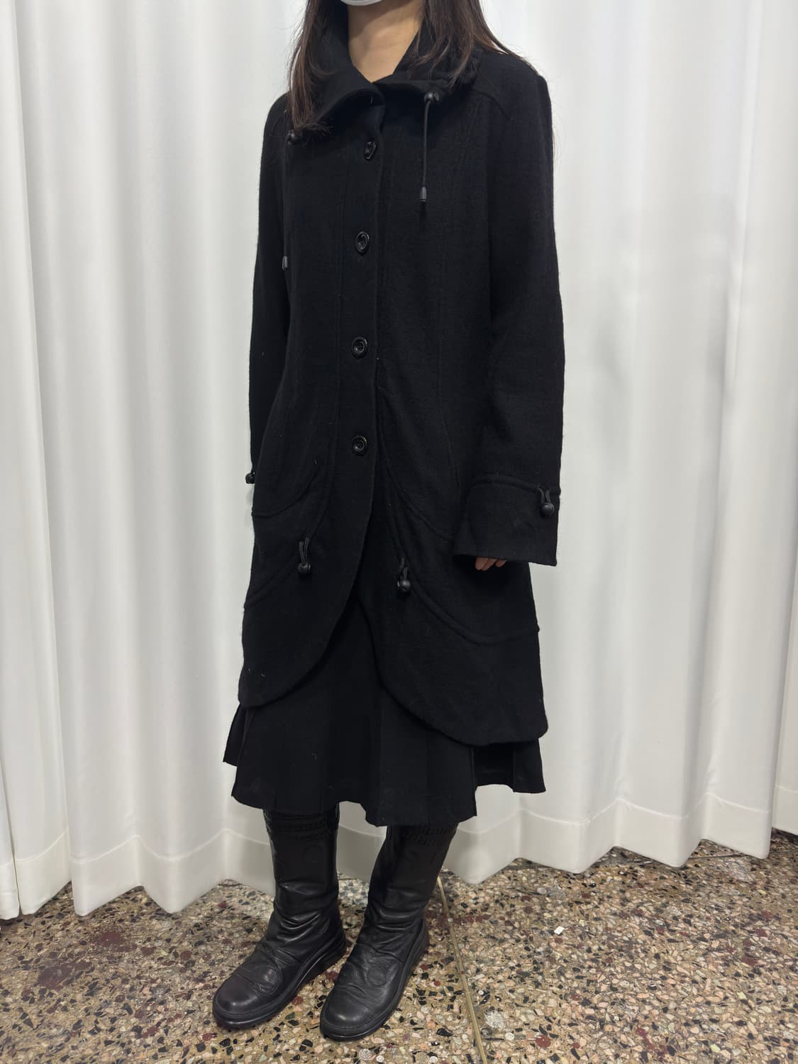 string detail button coat 상품이미지4