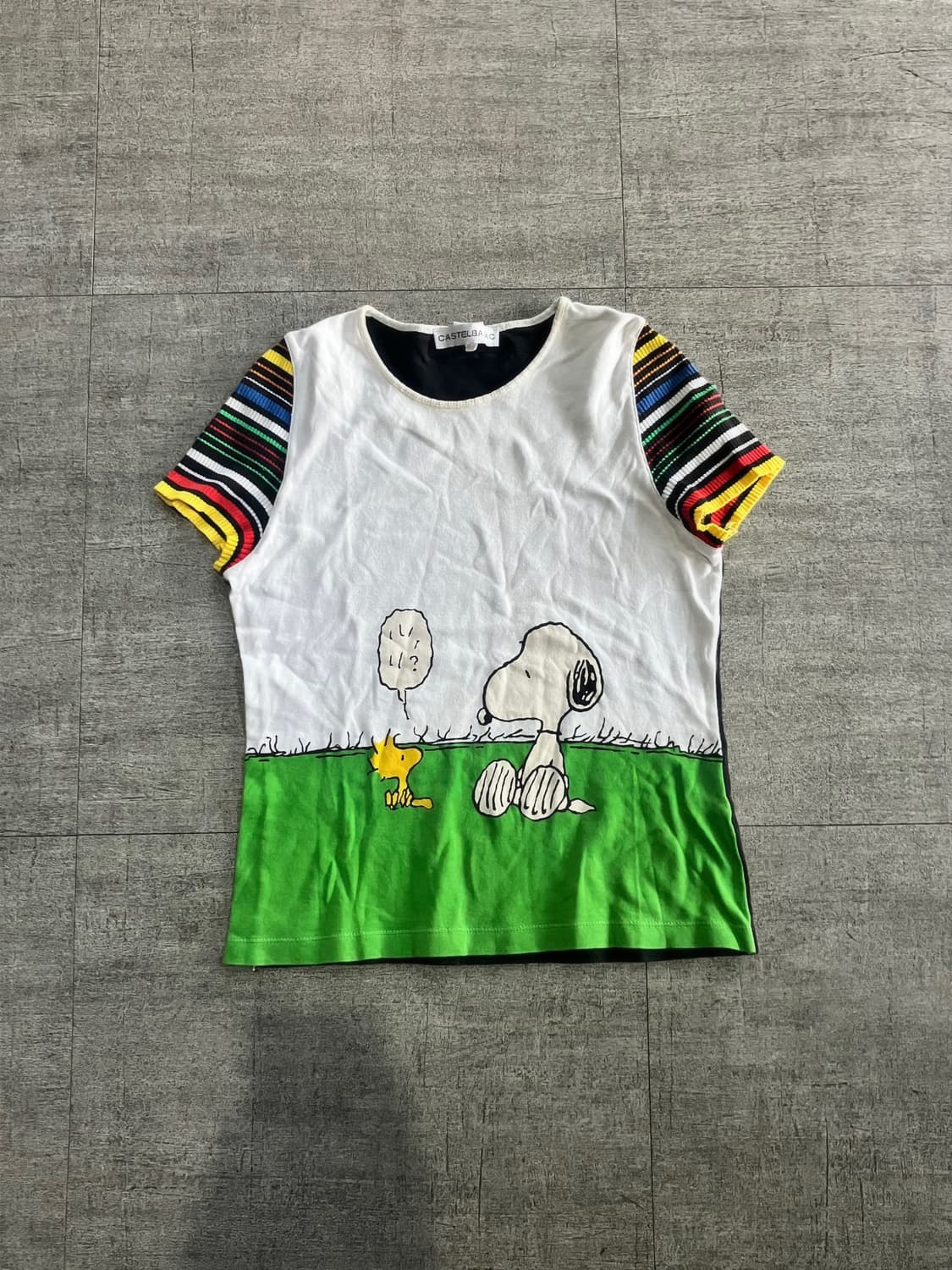 일본빈티지 Castelbajac 핀터깔y2k 아메카지니트 반팔티셔츠 상품이미지1