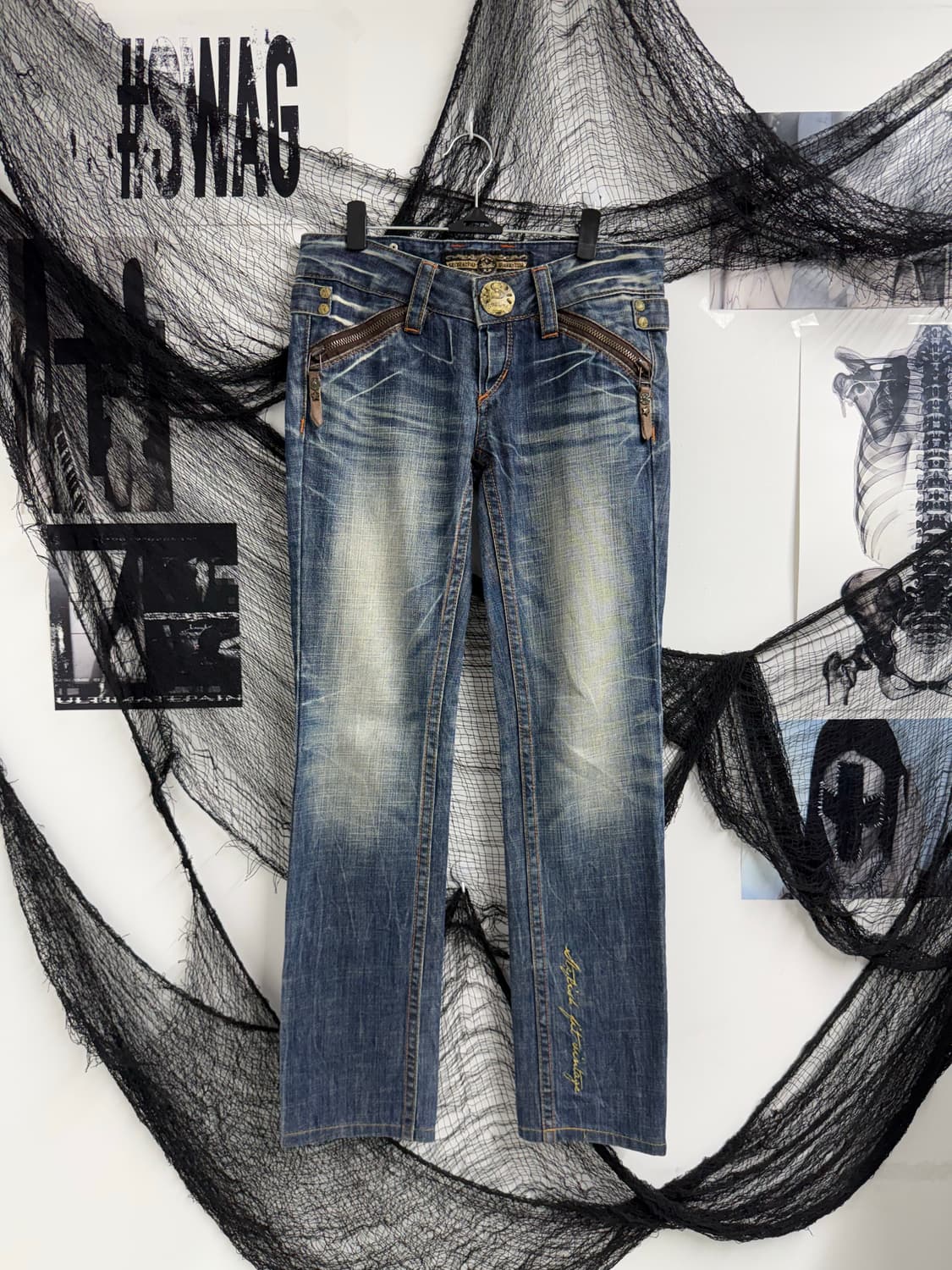 00s punk patch detailed jeans 상품이미지3