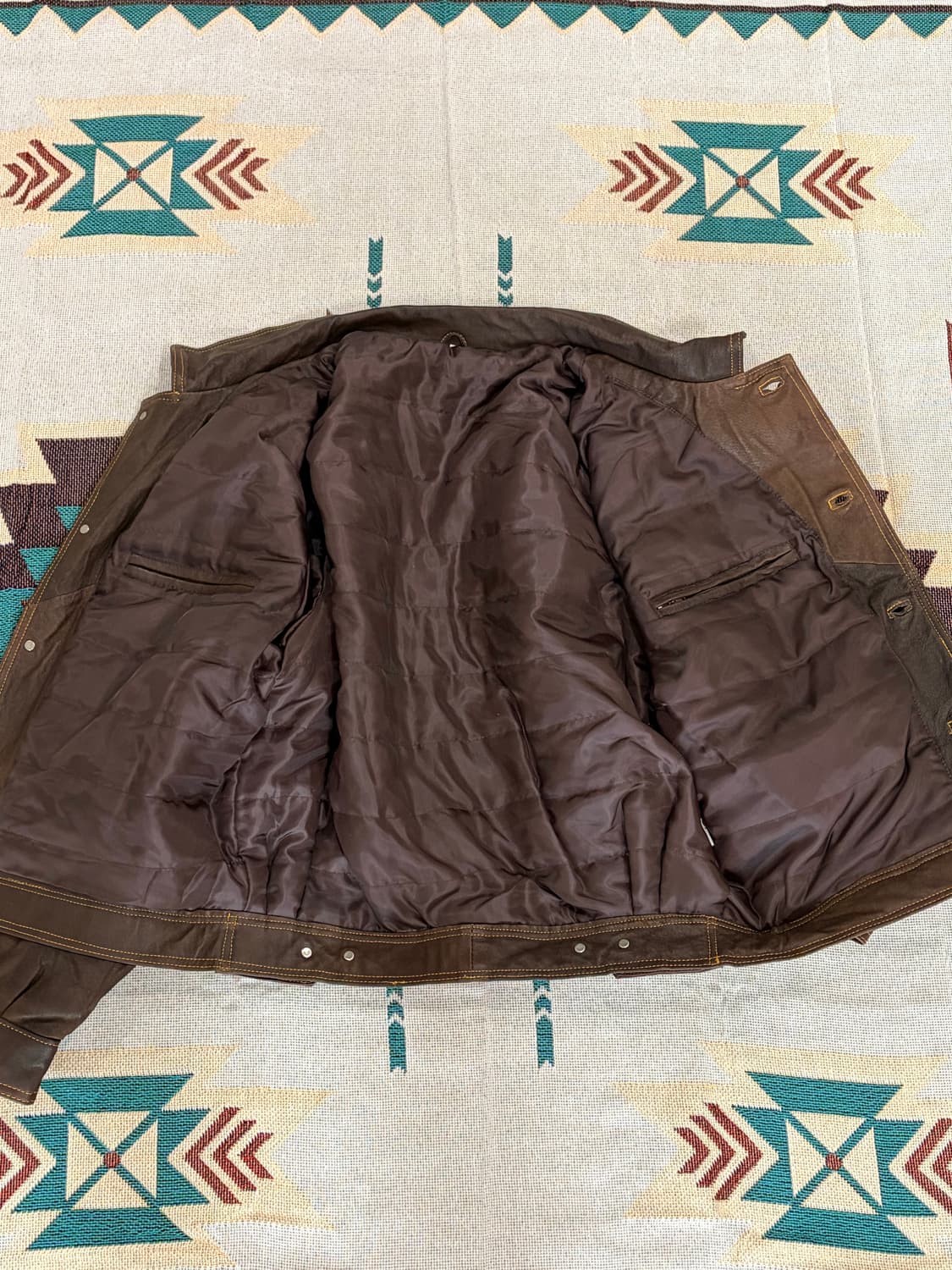 90s 제팬 557xx 타입 크롭 레더 트러커 자켓 상품이미지4