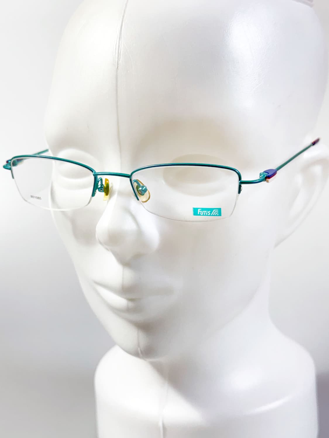 90s FUTIS 틸 그린 반무테 스퀘어 프레임 빈티지 안경 상품이미지8
