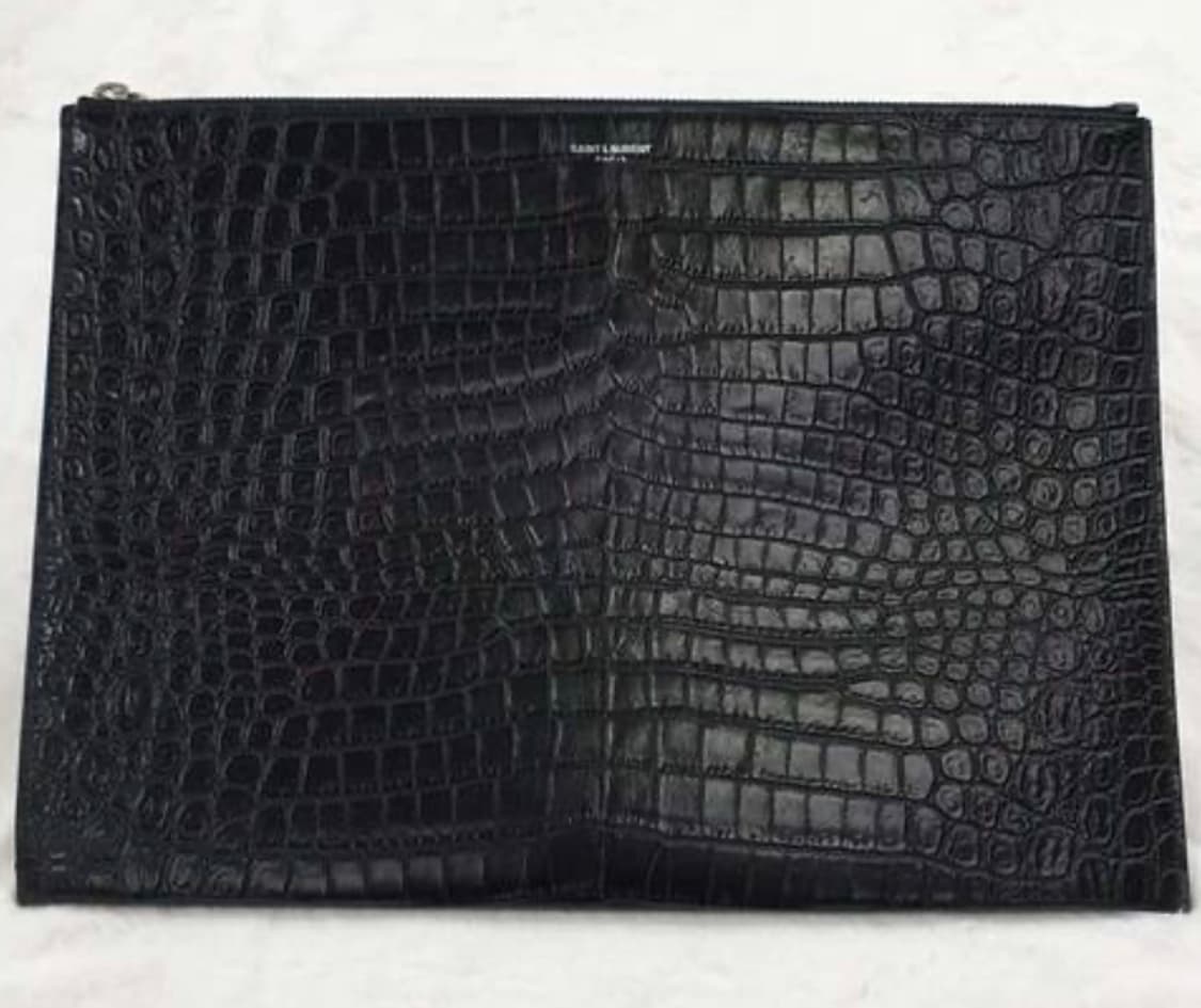 [정품] 생로랑 비즈니스 레더 파이톤 클러치 상품이미지1