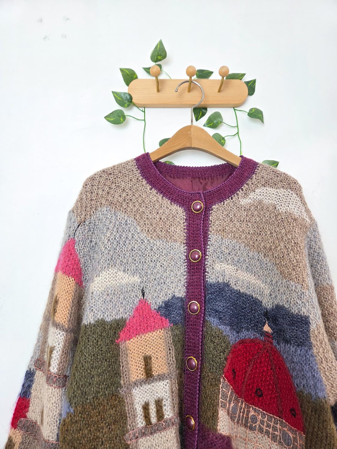 마을 그림 가디건 상품이미지2