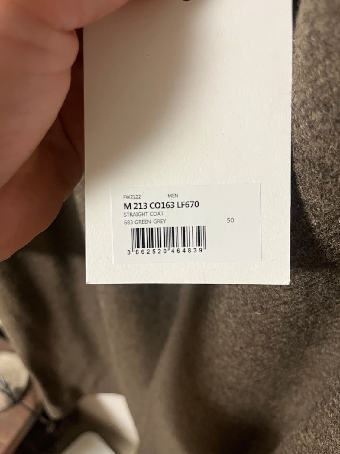 르메르 스트레이트 코트 EU50 상품이미지6