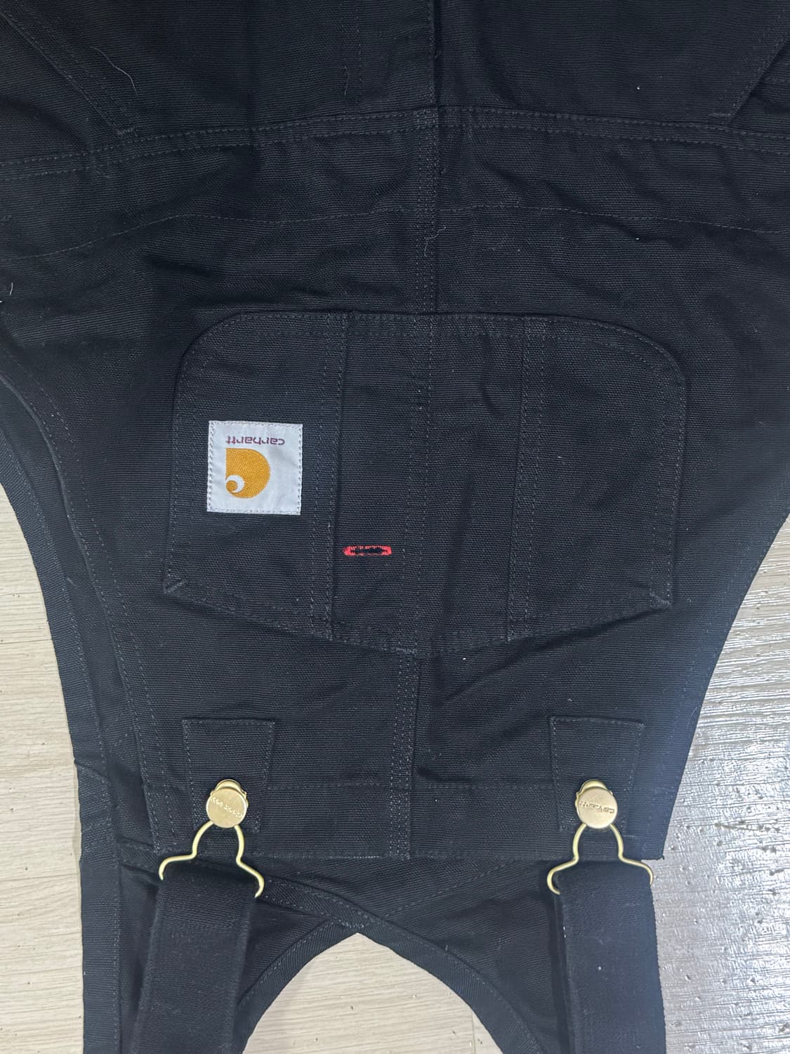 칼하트 WIP 멜빵바지 블랙 상품이미지4