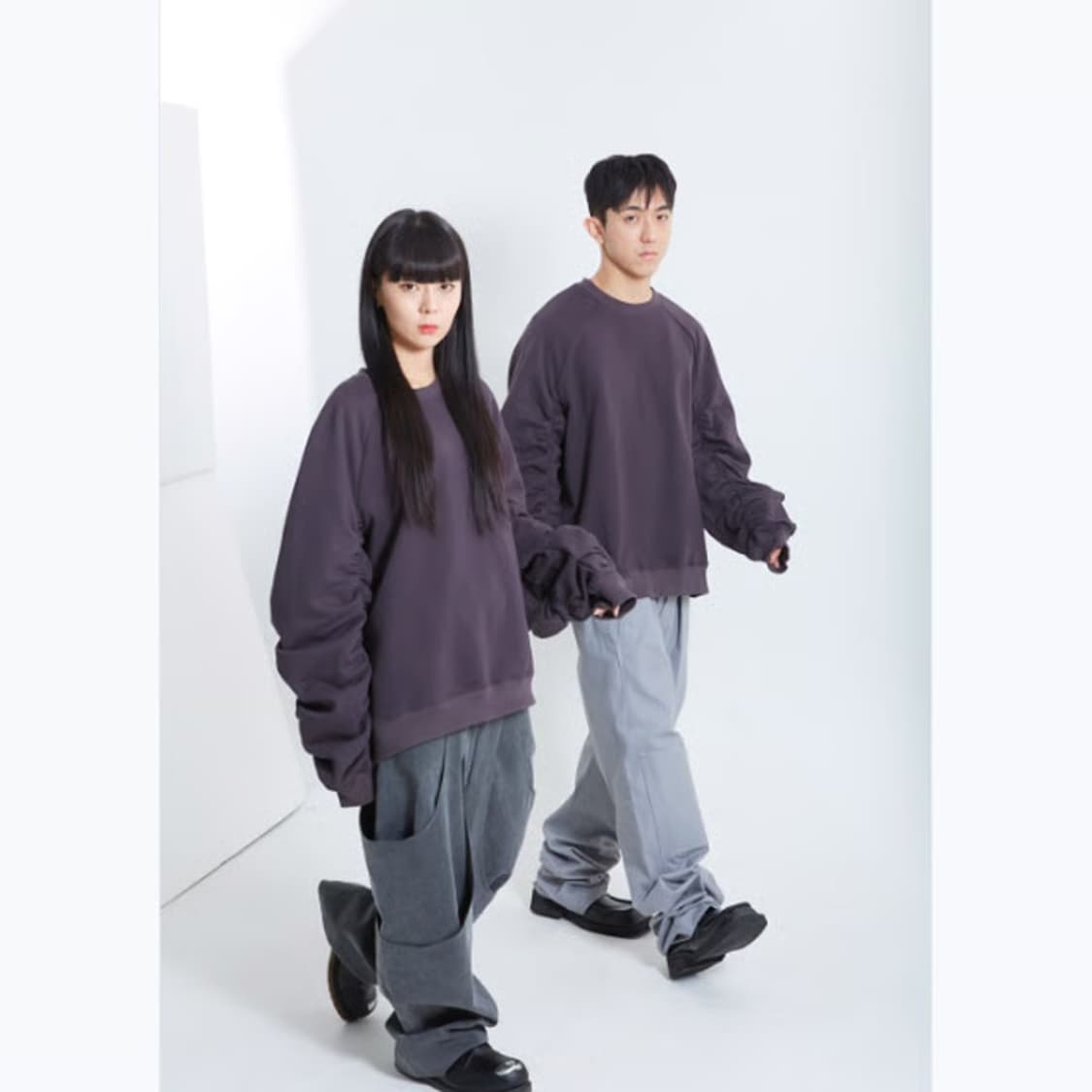 Hono Shirring Sweatshirt vintage gray 상품이미지2