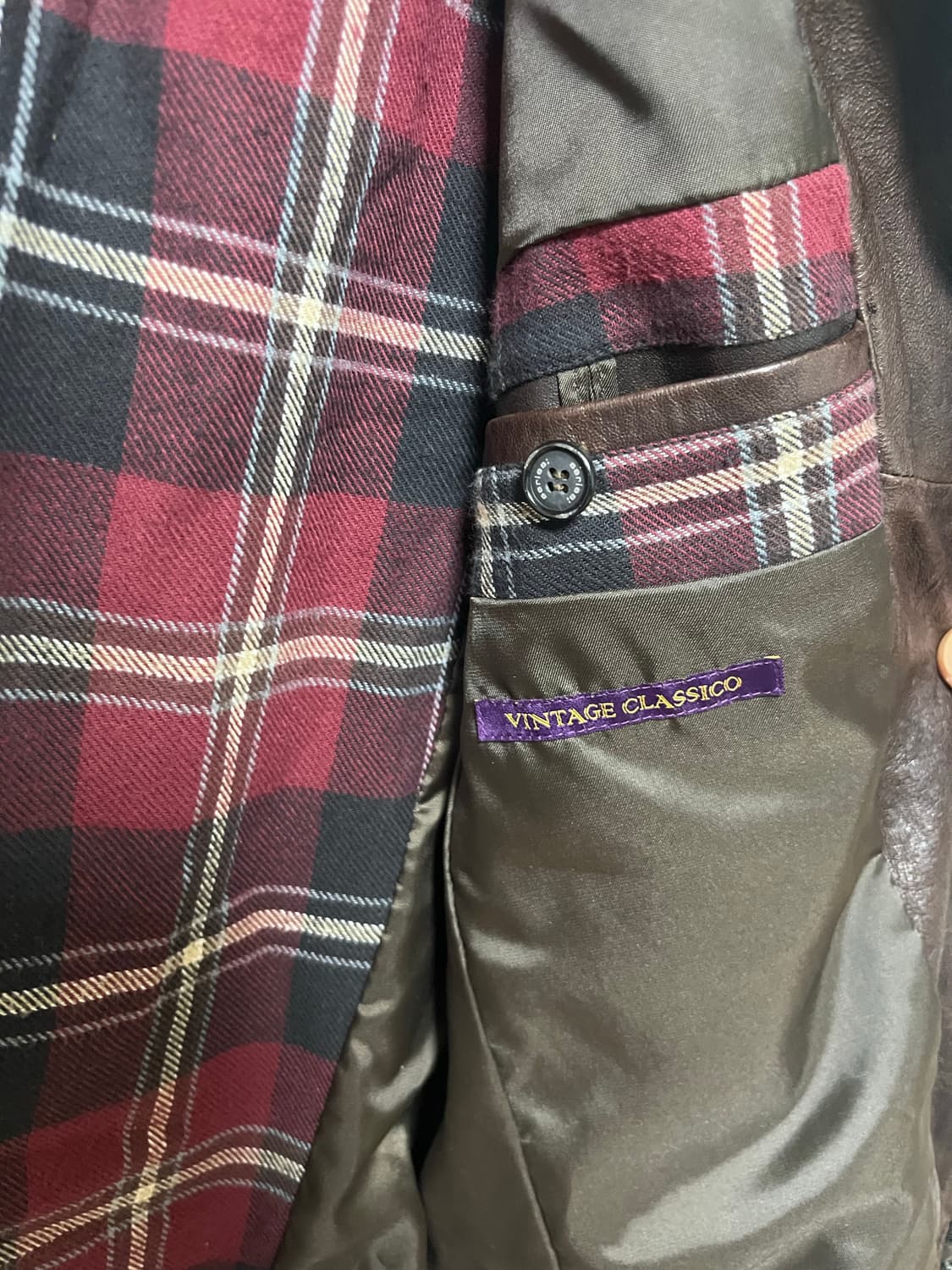 시리즈 Series 브라운 가죽 자켓 상품이미지5