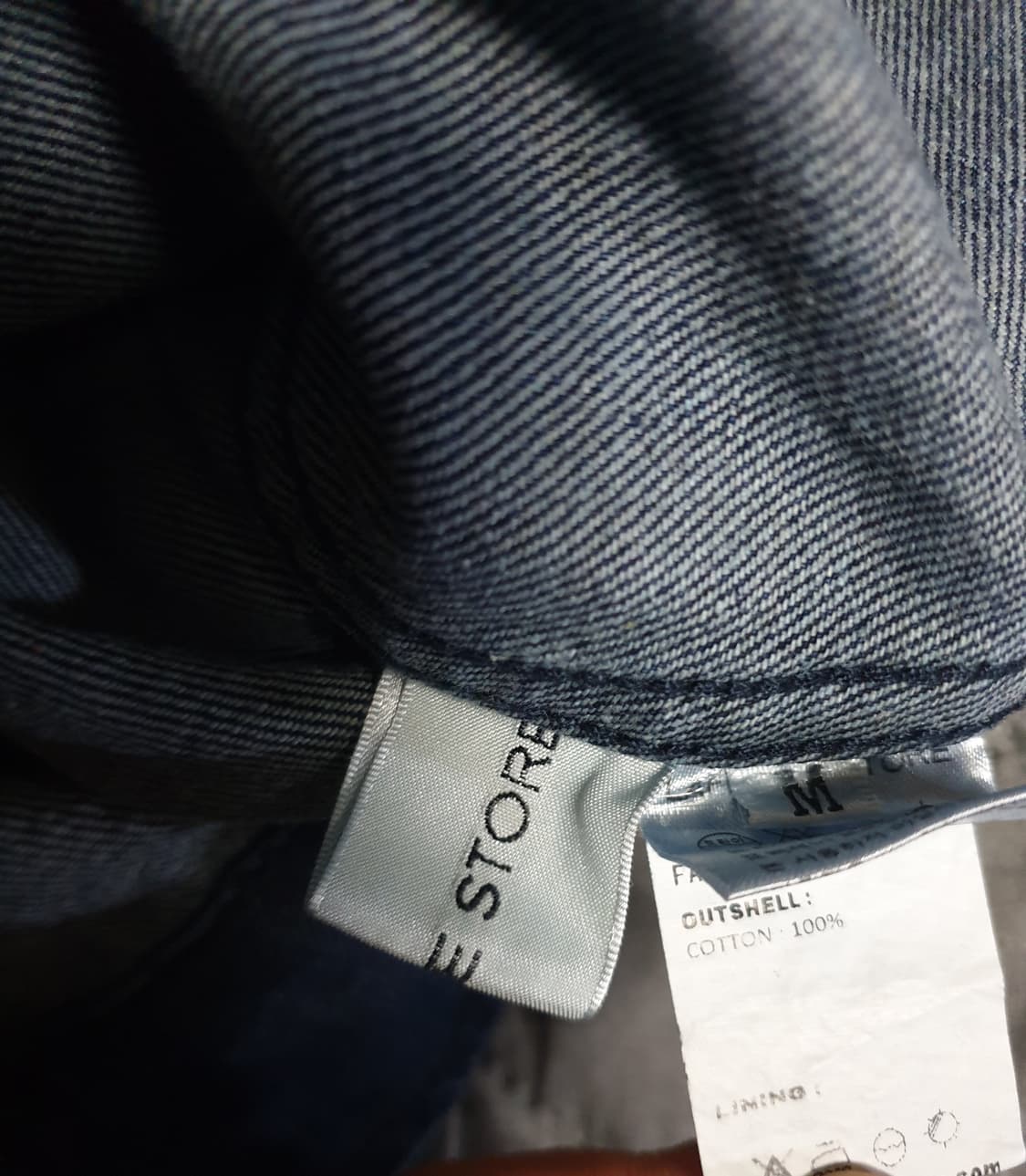 라퍼지스토어 코튼100% 생지 데님자켓 (M) 상품이미지3