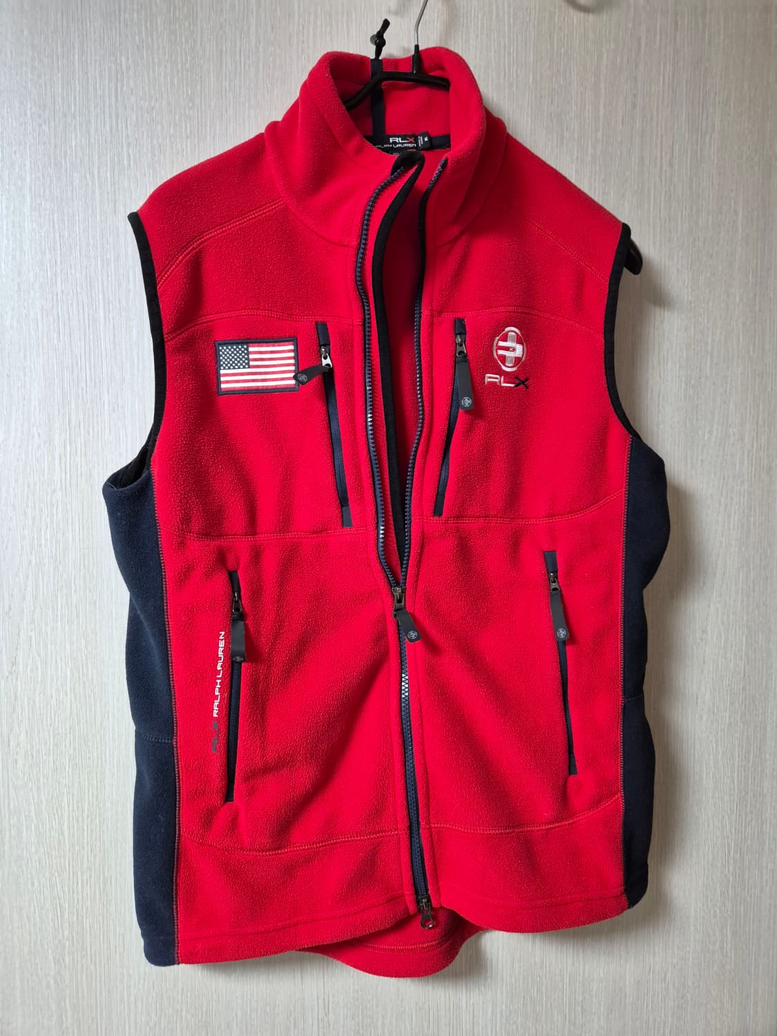 (정품) 폴로 랄프로렌 RLX 성조기 플리스 집업조끼 후리스베스트  상품이미지1