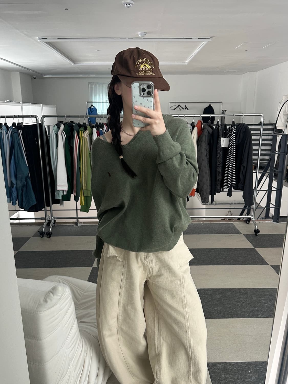 폴로 랄프로렌 피스타치오 V넥 피마코튼 니트 상품이미지9