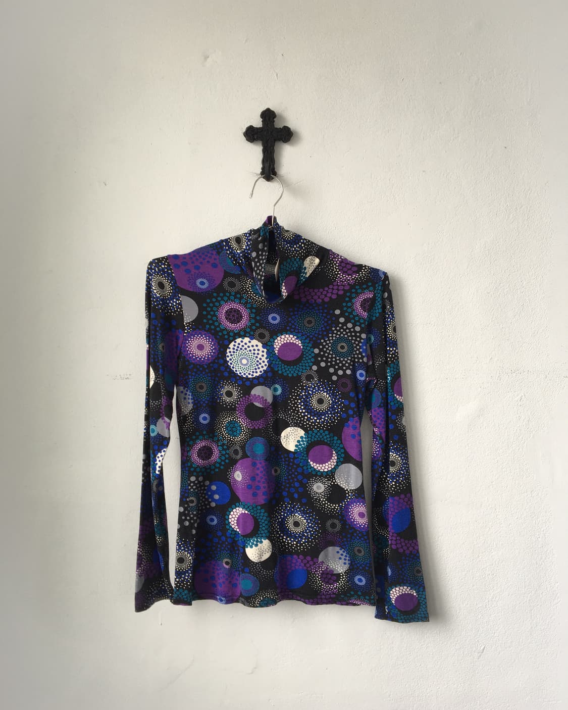 Pattern point high neck sleeve 상품이미지2