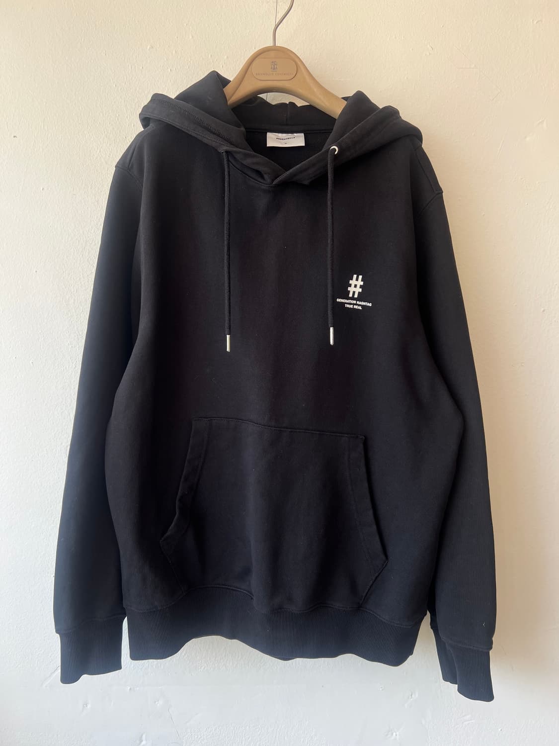 빈트릴 남성 블랙 후드티셔츠 로고티셔츠 상품이미지2