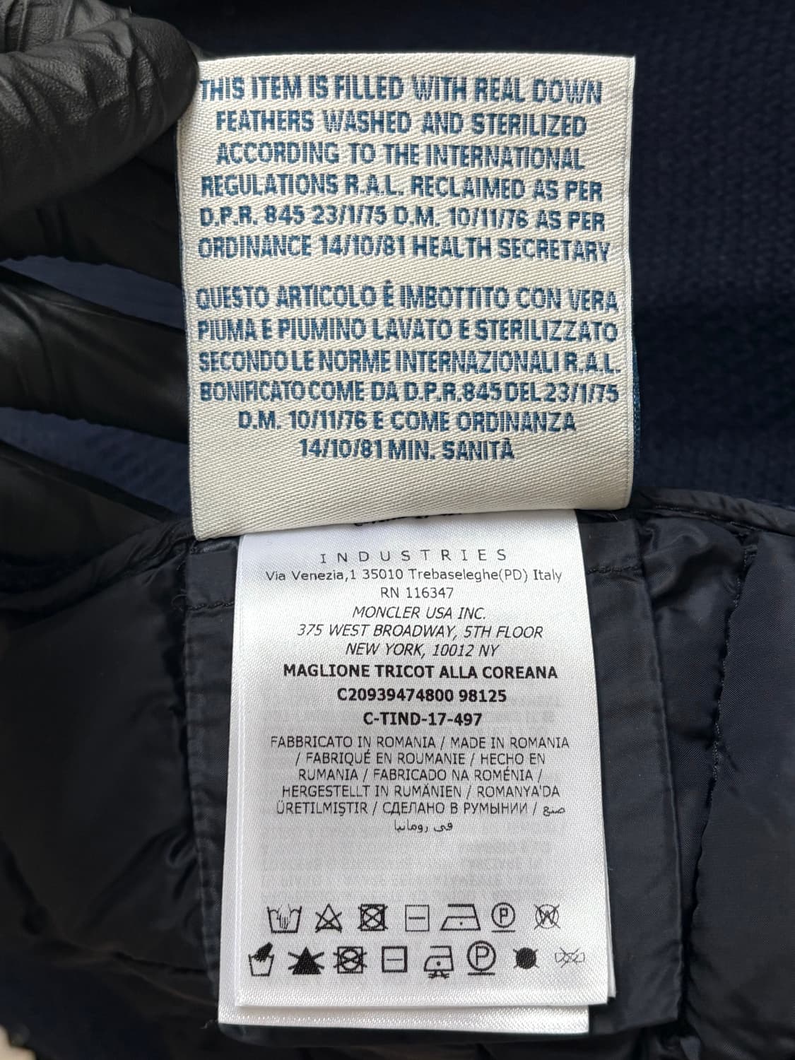 몽클레어 정품 트리콧 니트패딩 가디건 상품이미지6