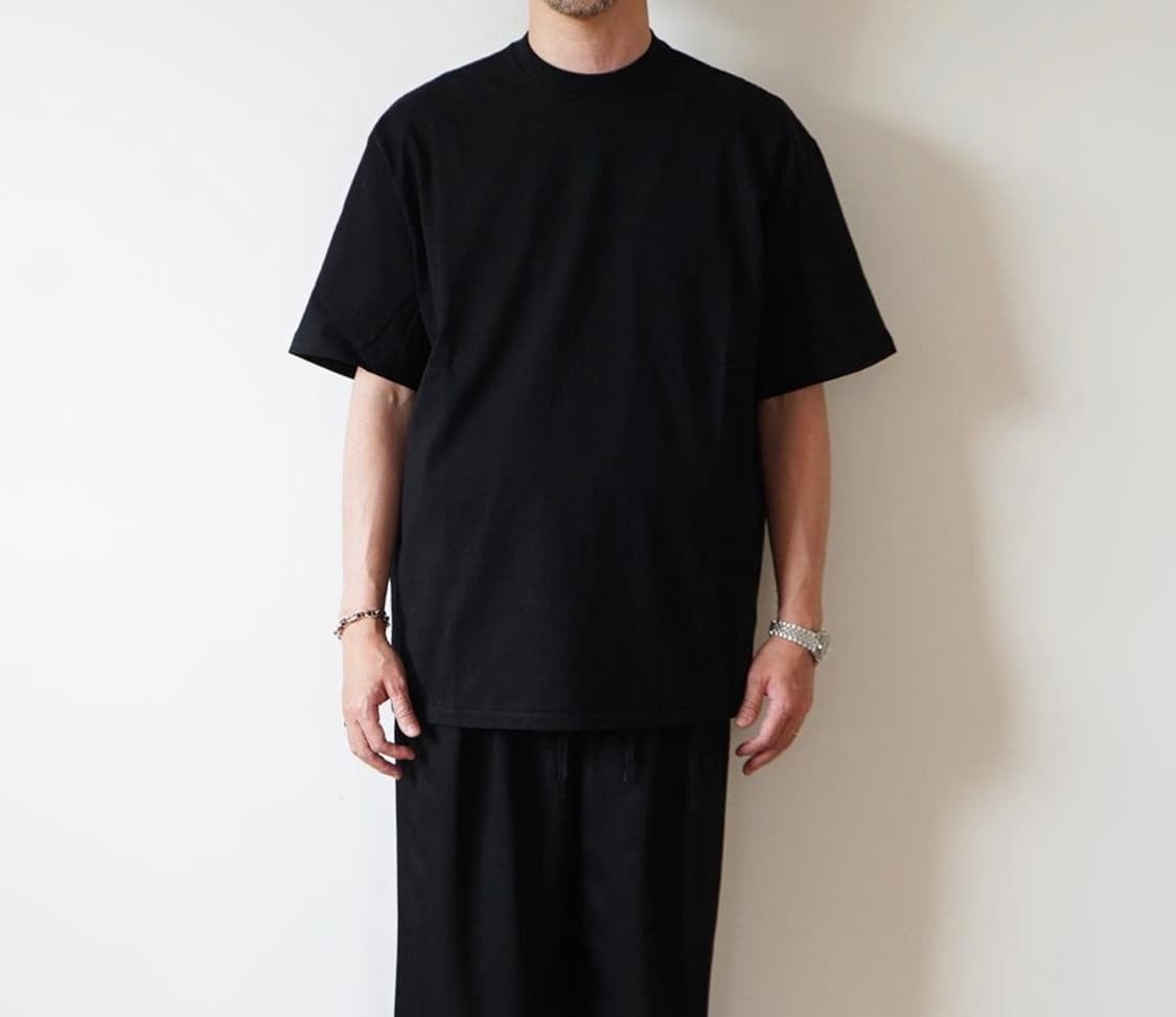 [3] A.presse 아프레쎄 25SS 헤비웨이트 티셔츠 블랙 상품이미지2