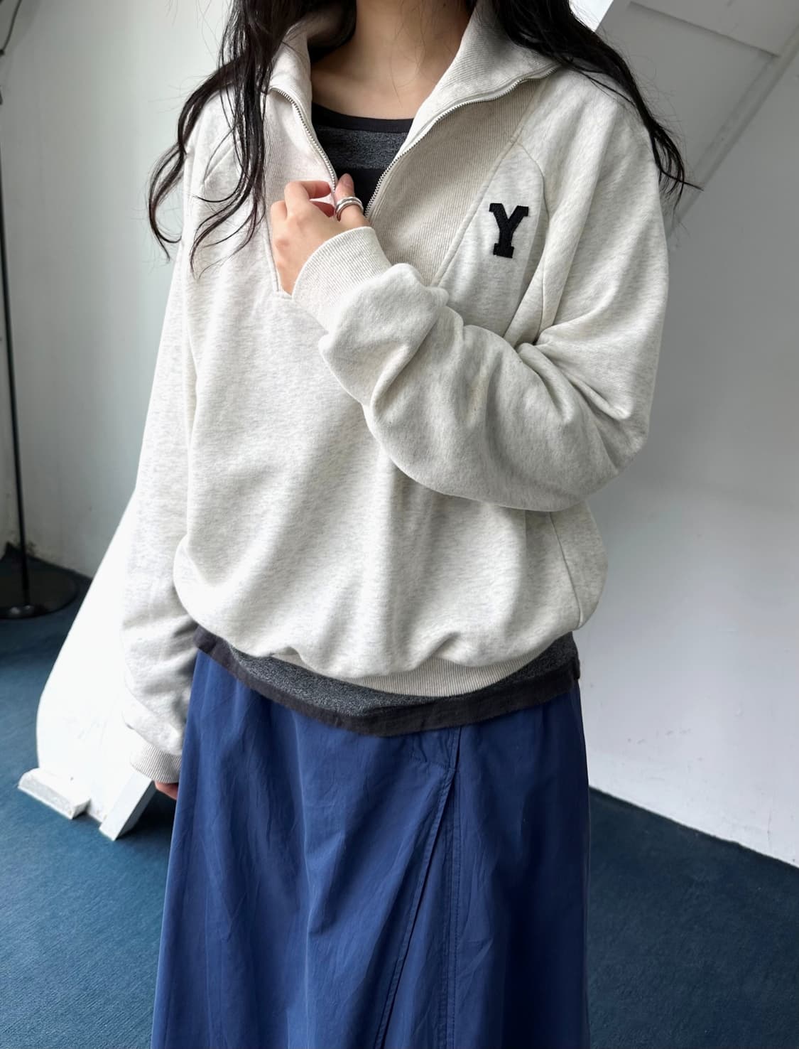 2way rib neck wide sweat P/O 상품이미지8