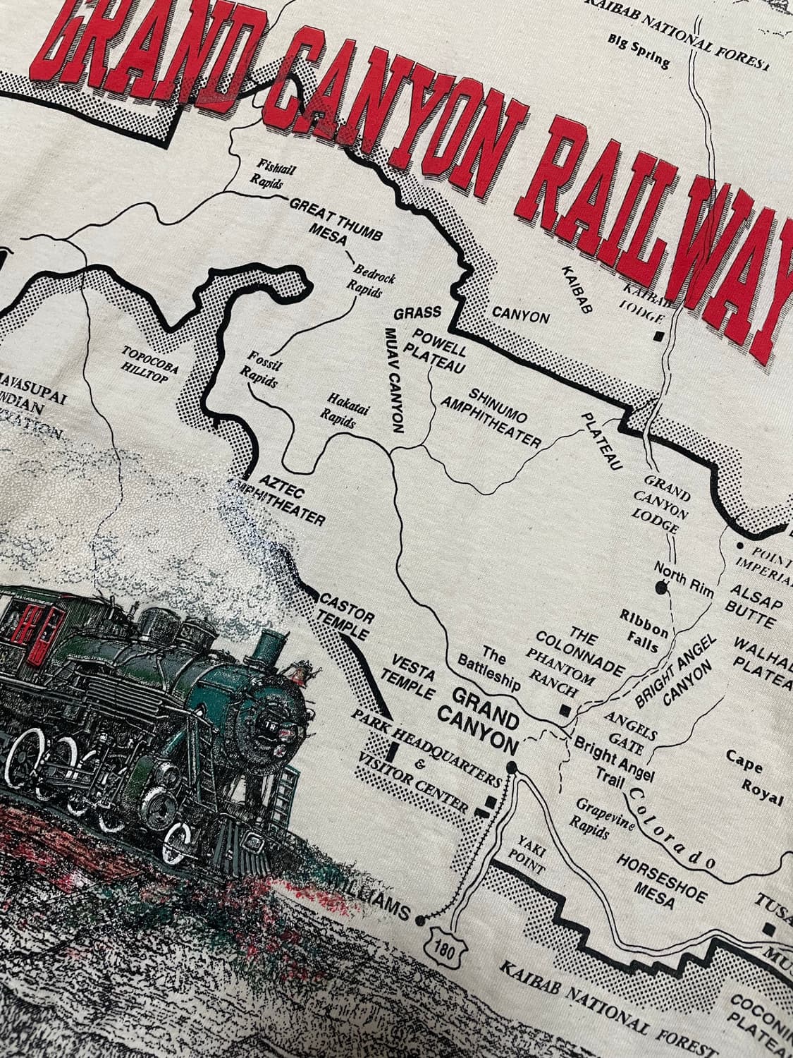 Grand Canyon Railway 올오버 프린트 티셔츠 상품이미지3